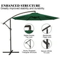thumbnail image 5 of 10ft Offset Patio Umbrella, Cantilever Umbrella, Hanging Outdoor Umbrellas with 8 Ribs, Market Umbrella w/UV Protection Waterproof for Market/Backyard/Pool/Garden/Lawn, Handy Crank&Cross Base, 5 of 6