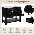 thumbnail image 6 of 36'' Bathroom Vanity with Top Sink, Modern Bathroom Storage Cabinet with 2 Soft Closing Doors and 6 Drawers, Single Sink Bathroom Vanity, 6 of 6