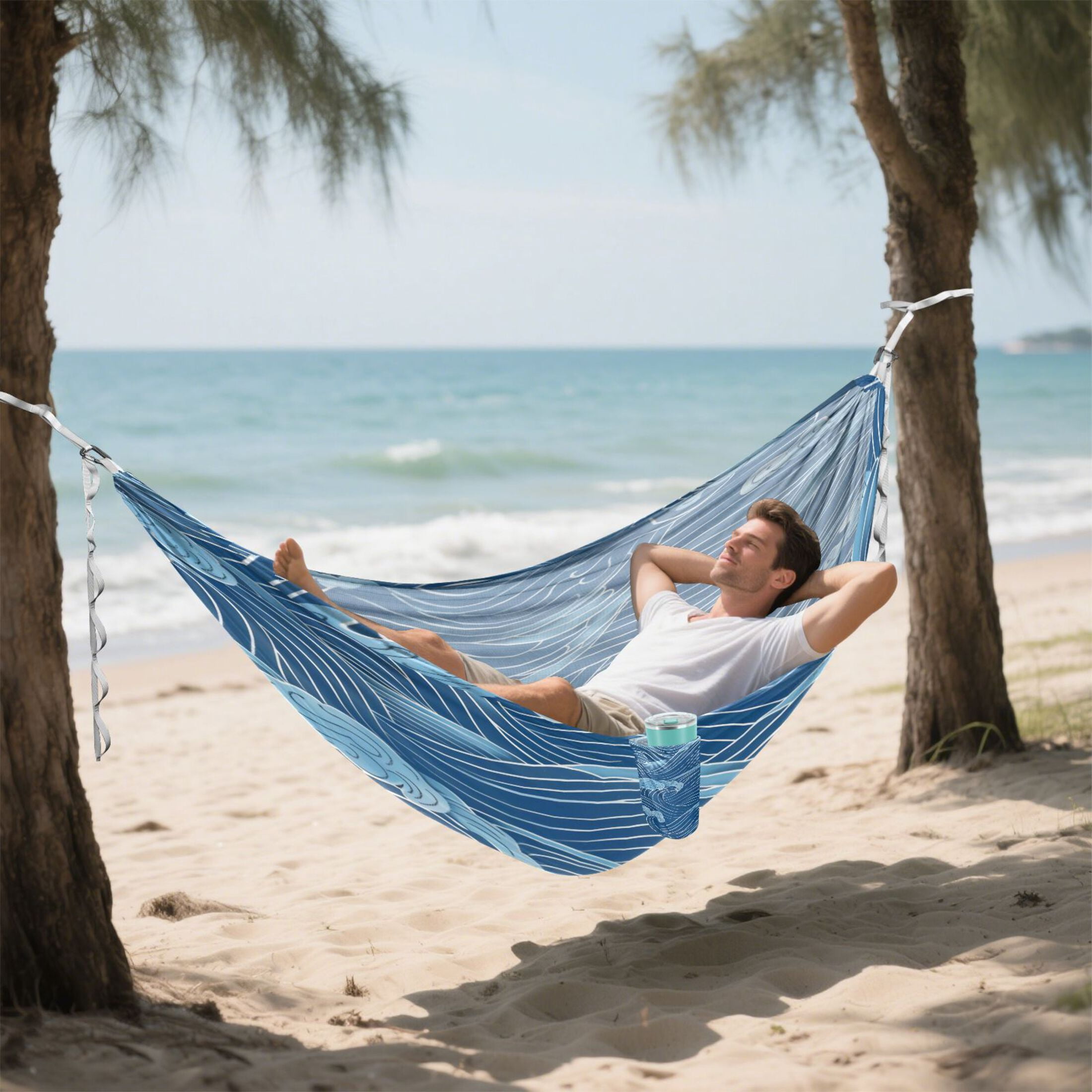 Hammock Camping Hammock Nylon Portable Hammock Travel Camping Hammock Blue Wave