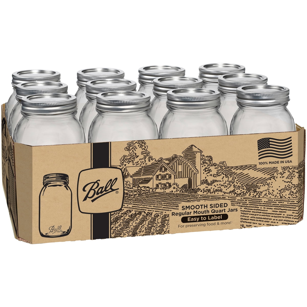 Ball Regular Mouth Canning Jars 12/PkgQuart Walmart Canada