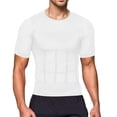 thumbnail image 2 of JIAHONG Mens Shapewear Compression Shirts Short Sleeve T-Shirt Athletic Compression Tops Workout Sports, White, 2 of 4