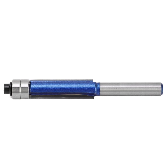 NFTIGB 1/4in Shank Flush Trim Router Bit End Mill Top Double Bearing Milling Cutter Woodworking Tool, Premium Cemented Carbide, 1/4 inch x 3/8 inch Size for Fast Routing (10 inches / 25.4 cm)