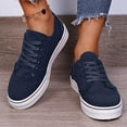 thumbnail image 2 of Oyedens Platform Low Top Fashion Sneakers for Women Girls Casual Flats Canvas Shoes Play Sneakers, 2 of 4