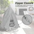 thumbnail image 6 of Patio  Egg Chair Cover,   Outdoor Single Seat Swing Chair Cover with Zipper, Grey, 6 of 7