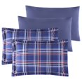 thumbnail image 5 of EMME 7-Pieces Blue Plaid Comforter Bedding Sets, Queen, 5 of 6