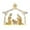 Silver, variant on 6ft Christmas Nativity Scene Garden Decoration - Silver Roof, 190 LED Lights, Joseph/Mary/Infant Figures - Indoor/Outdoor Holiday Decor