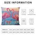 thumbnail image 5 of Pink Flamingo Throw Pillow Covers Cute Flamingo Pillow Covers for Home Sofa Bed Couch for Kids Boys Girls Sea Seagulls Cushion Covers Animal Decor Pillowcases, 5 of 5