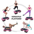 thumbnail image 7 of Adjustable Aerobic Step Platform with Non-Slip Surface and 4 Risers for Customizable Home Fitness Workouts in Pink Black, 7 of 7