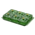 thumbnail image 2 of TISHITA Dried Fruit Plate Candy Nuts Dish with Lid Luxury Food Storage Box Appetizer Serving Tray Divided Serving Platter for Wedding green 6 grids, 2 of 8