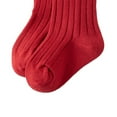 thumbnail image 3 of Biekopu Toddler Baby Medium Tube Socks, Solid Color Ribbed Knit Knee High Socks Seamless Uniform Stockings, 3 of 3
