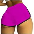 thumbnail image 2 of Luxalzxs Booty Shorts for Women Sexy Naughty Solid Color Yoga Dance Gym Workout Running Active Hot Shorts, 2 of 5