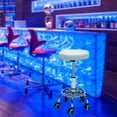 thumbnail image 6 of Miumaeov Round Rolling Stool Chair Adjustable Hydraulic Stool with 5 Wheels PU Leather Stool Swivel for Office Salon Bar, 6 of 13