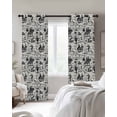 thumbnail image 4 of Western Cowboys Kitchen Curtains Vintage Desert Canyon Cactus Horseshoe Cafe Short Curtains for Bathroom Blackout Window Curtain Small Window Treatment Drapes for Bedroom Living Room 27.5"x39"x2, 4 of 9