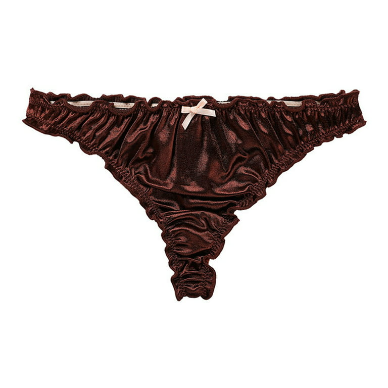 Satini Women's Floral Satin Tanga Bikini Briefs Panties Knickers :  : Clothing, Shoes & Accessories