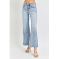 thumbnail image 4 of RISEN Full Size Tummy Control High Rise Crop Wide Leg Jeans, 4 of 6