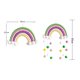 thumbnail image 4 of Iris Decoración de pared Macramé Colgante de pared Habitación de niña Boho Tapiz Decoración de guardería para niños con borla, Cuerda de Estilo 1 Baoblaze guirnalda de decoración de arco iris, 4 of 5
