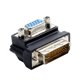 thumbnail image 4 of Dvi-i 24 + 5 macho a Vga 15 pines Fema 90 grados adaptador convertidor de ángulo recto 15 pines Vga enchufe a Dvi macho, 4 of 4
