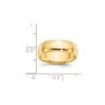 thumbnail image 3 of Real 14kt Yellow Gold 6mm LTW Half Round Band Size 5; for Adults and Teens; for Women and Men, 3 of 3