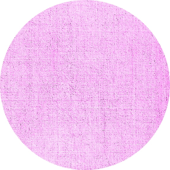 Ahgly Company Indoor Round Solid Pink Modern Area Rugs, 8' Round