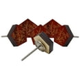 thumbnail image 3 of IBA Indianbeautifulart Red Engraved Knobs Wooden Wardrobe Knobs Cabinet Drawer Pull 10 Pcs, 3 of 3