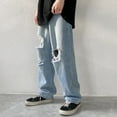 thumbnail image 5 of TINZ Jeans Amples Grande Taille pour Hommes, Pantalons Larges de Rue, Jeans Pailletés pour Femmes, Coupe Régulière, 5 of 5