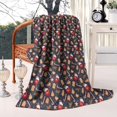 thumbnail image 2 of Dark Christmas Drink and Cookie Pattern Blanket,Comfortable Soft Flannel Throw Blanket,All Season,Warm Lightweight Blankets for Sofa Bed Couch Living Room Chair,60"x80", 2 of 4