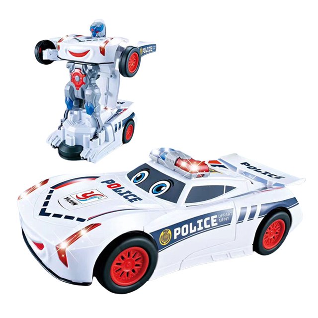 Juguete Coche Robot Deformación Con Música Ligera Regalo Cumpleaños Navidad para