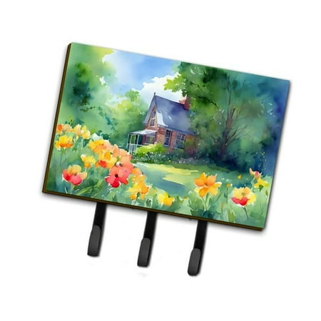 Carolines Treasures DAC1669TH68 9 x 6 in. Unisex Massachusetts Mayflowers in Watercolor Leash or Key Holder