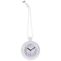 Waterproof Bathroom Clock Wall Hanging Non Simple for Office White