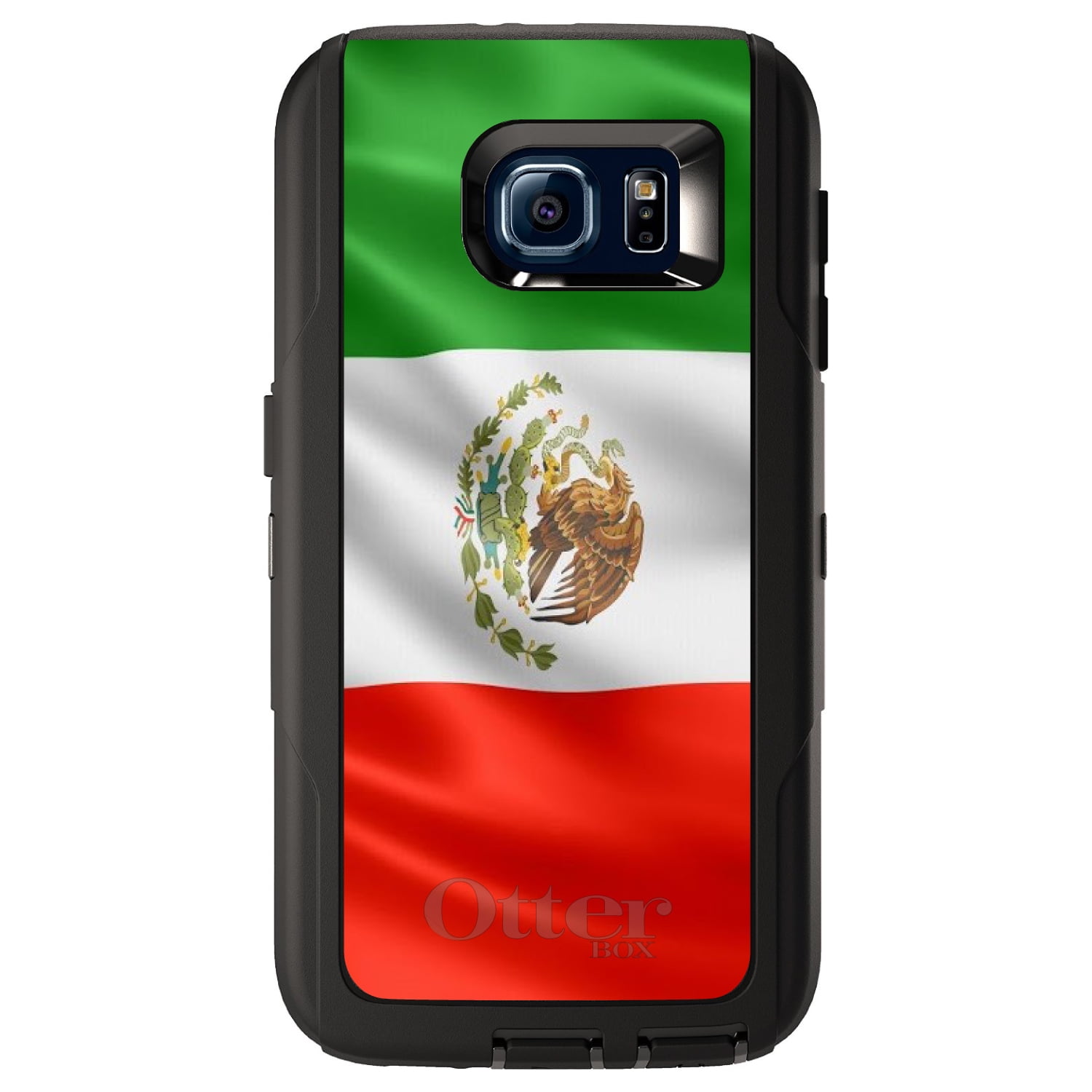 DistinctInk Custom Black OtterBox Defender Series Case for Samsung Galaxy S6 Red... by DistinctInkâ„¢