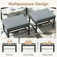 thumbnail image 5 of MRUAKA 6-Piece Outdoor Patio Conversation Set, Metal Frame Furniture Sofa with Armchairs & Coffee Table, Weather-Resistant Cushions for Balcony, Deck, Poolside Gray, 5 of 9