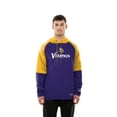 thumbnail image 4 of Men's New Era  Purple Minnesota Vikings Combine Authentic Color Block Raglan Pullover Hoodie, 4 of 5
