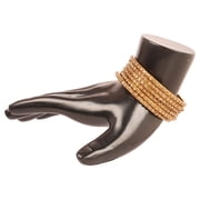 Sunsoul by Touchstone Golden Bangle Collection Indian Bollywood Stunning Filigree Yellow Rhinestone Charming Look Designer Jewelry Bangle Bracelets Set Of 6 In Antique Gold Tone For Women.