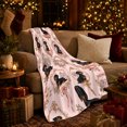 thumbnail image 3 of Dachshund Dog Portrait Collage Roses, Festive Pet Portrait Pattern, Warm Flannel Blanket for Living Room and Reading Nook, Dog Lovers Christmas Gift, Pet Lover Home Decor, 3 of 9