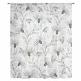 thumbnail image 2 of Gray Flowers Sheer Curtains 63 Inches Long, Abstract Floral Plants Pastoral Rustic Light Filering Curtains, Breathable Simi Curtain Privacy Drapes for Living Room Bedroom Lightweight Window Treatment, 2 of 9