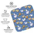thumbnail image 3 of Honeii Chicken Family print Leather Coaster Set of 4, ideal for safeguarding your furniture from drinks spills and effortless cleanup-Square, 3 of 6