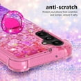 thumbnail image 2 of Clear Case for Samsung Galaxy A14 5G with Kickstand for Girls Women, Liquid Glitter Sparkle Bling Cute Case Gradient Quicksand Cover for Samsung Galaxy A14 5G JB Pink Mauve, 2 of 9