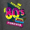 thumbnail image 2 of Totally 80's Forever Vintage Mens Long Sleeve Shirt, Heather Black, X-Large, 2 of 5