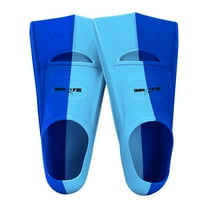Hvmvliv Swimming Fins XS Kids and Adults Swimming Fins Outdoor Pool Diving Short Fins Sea Diving Training Snorkeling Equipment Blue