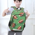 thumbnail image 6 of FORMRS Unisex School Backpack 17" Student Travel Bag with Laptop Compartment, American Footballs, 6 of 7