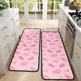 thumbnail image 4 of Kitchen Rugs Sets Of 2,Pink Ribbon Pattern Anti Fatigue Kitchen Mat Rugs Non Slip Washable,Decorative Kitchen Floor Mats for Kitchen,Sink,Laundry,17"x47"+17"x47", 4 of 5