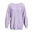 thumbnail image 6 of Zysthvn Sweatshirt Women Pullover Casual Loose Fit Winter Long Sleeve Solid Sweatshirts for Women Comfy Crewneck Tops, 6 of 6