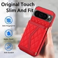 thumbnail image 4 of MYKOMI Phone Case Compatible with Google Pixel 9 Pro XL Wallet Cell Cover Tempered Glass Screen Protector RFID Blocking Credit Card Holder Crossbody Strap Stand Pixel9 9Pro 9ProXL Nine Women Girls, 4 of 6
