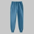 thumbnail image 2 of XUNKUSGA Mens Sweatpants Soft Brushed Fleece Casual Joggers for Men Solid Color Elastic Waist Drawstring Mens Joggers Loose Plain Baggy Sweatpants Men with Pockets S-3XL Blue, 2 of 5