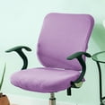 thumbnail image 2 of Guardoinrt Soft and Breathable Swivel Chair Cover Seating Experience Purple Backrest + Cushion Cover 1Set, 2 of 6