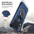 thumbnail image 4 of Case for Cricket Magic 5G/ATT Propel 5G Case w/Tempered Glass Screen Protector [Military Grade] Ring Car Mount Kickstand Hard Phone Case - Blue, 4 of 4