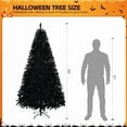 thumbnail image 5 of imerelez 7 FT Pre-lit Artificial Christmas Tree, Hinged Xmas Pine Tree with 1250 Branch Tips, 400 Lights and Remote Control for Holiday Party Office Home, Black, 5 of 7