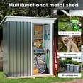 thumbnail image 4 of Sunmthink 5x3 ft Outdoor Metal Storage Shed with a Movable Door, Metallic Grey, 4 of 10