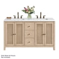 thumbnail image 2 of Alaterre Furniture Lucca 60 Inch Bathroom Vanity Double Sink - Cabinet Only, 2 of 11