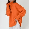 thumbnail image 4 of Sweaters for Women 2025 Oversized Long Sleeve Turtleneck Fall Winter Casual Knit Jumper Top Womens Pullover Sweaters, 4 of 5